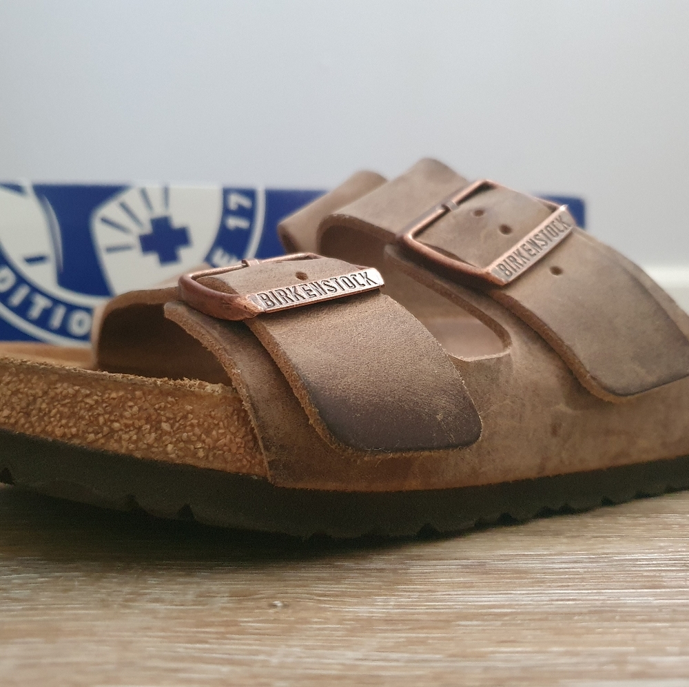 BIRKENSTOCK ARIZONA LEATHER TOBACCO BROWN 38